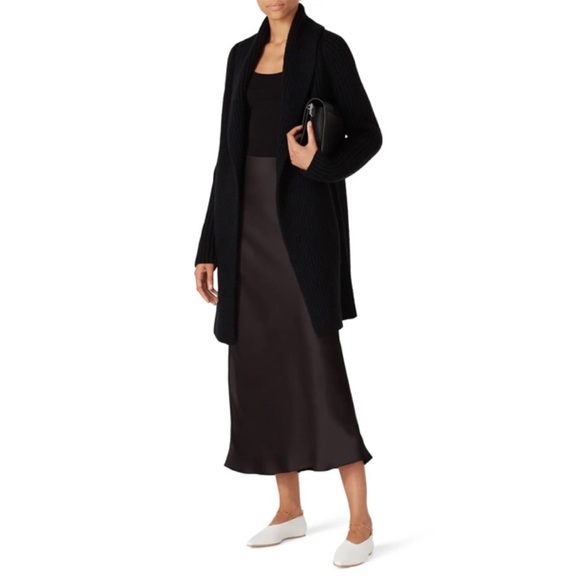 EUC KF/KaufmanFranco Collective Black Knit Sweater Coat Size Large $310 - Picture 1 of 5